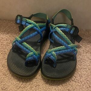 Womens Blue & Green Outdoor Chaco Sandals Sze:7